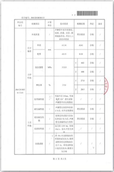 黄石出厂检测报告